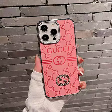 iphone16 15 14ケースグッチgucciブランドラインストーン付きファッション激安