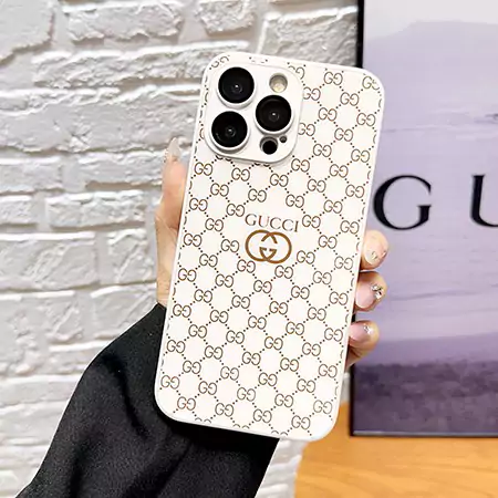 iphone 16 /15 promaxケース[グッチ gucci]ブランドガラス ホワイトファッション シンプル 専門 店 耐衝撃