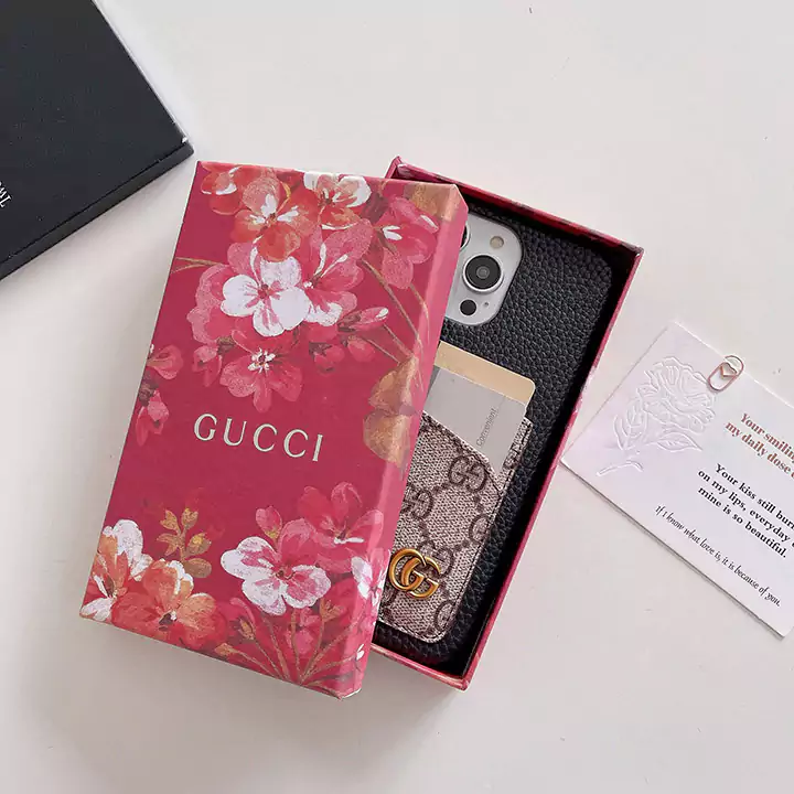 ハイブランド[グッチGucci]Galaxy A55/A53ケースレザー 背面にカード入れ付きメタルロゴ ライチテクスチャシンプル