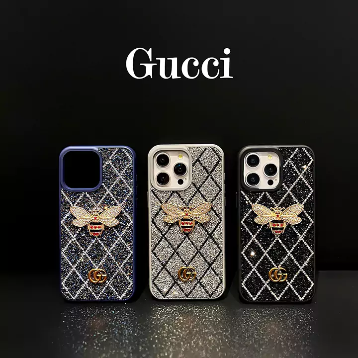 iPhone 16 /15/14ケース【グッチgucci】ブランド 蝶のモチーフ薄い ファッションブラック，ハイブランドスマホケース【グッチgucci】iPhone 16 /15 proドリルポイント人気耐衝撃，iPhone 16/14 proブランド【グッGucci】携帯 ケース シルバー人気通販