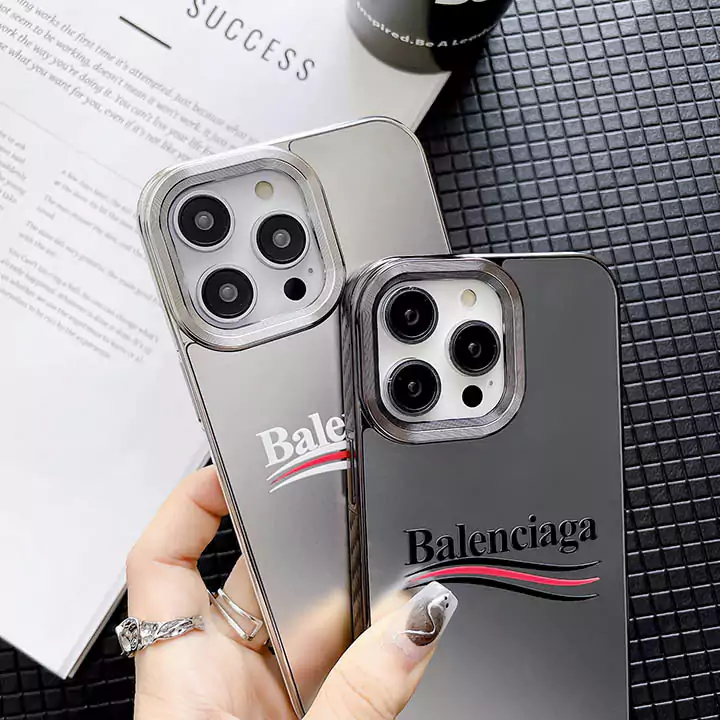 iPhone 16/15/14 plusハイブランド[balenciagaバレンシアガ]風ブランドロゴ電気メッキファッション韓国大人耐衝撃販売カバー