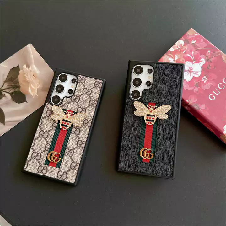 Galaxy S24Ultra/A55 5Gケース[グッチgucci]ブランドベニヤ メタル蝶のモチーフ人気 安い耐衝撃